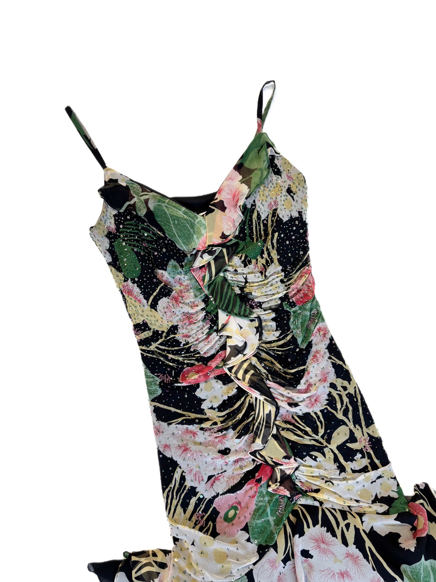 Beaded Vintage Silk Mermaid Dress