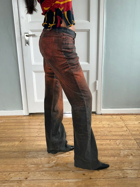 Burnt Gradient Denim Jeans