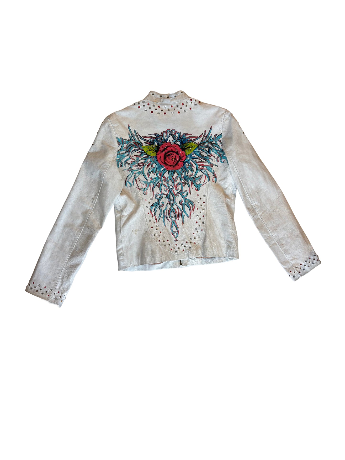 Leather Tattooprint Jacket