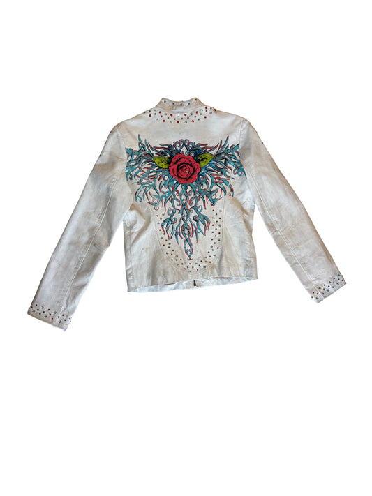 Leather Tattooprint Jacket