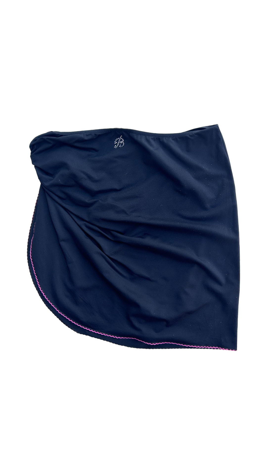 Blumarine Rose High Slit Mini Skirt