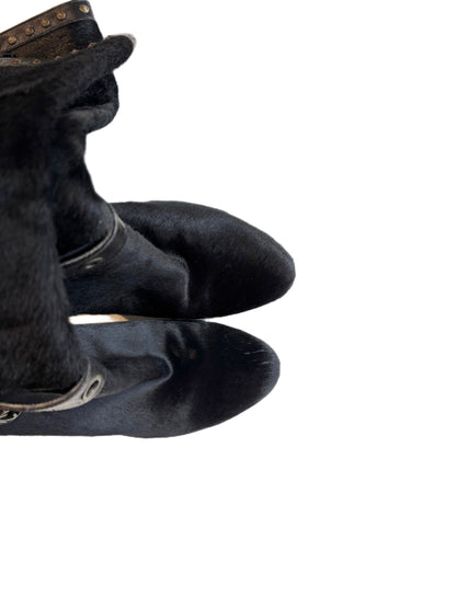 Studded Ponyhair Boots