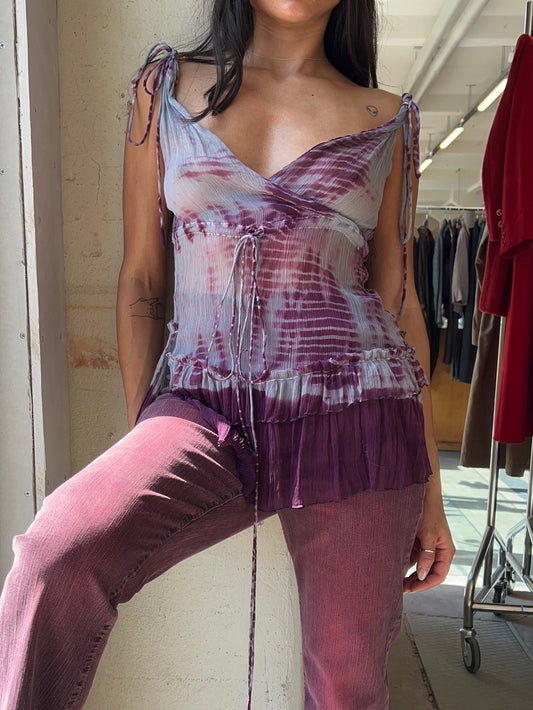 Tie-Dye Silk Top