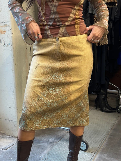 Golden Midi Skirt
