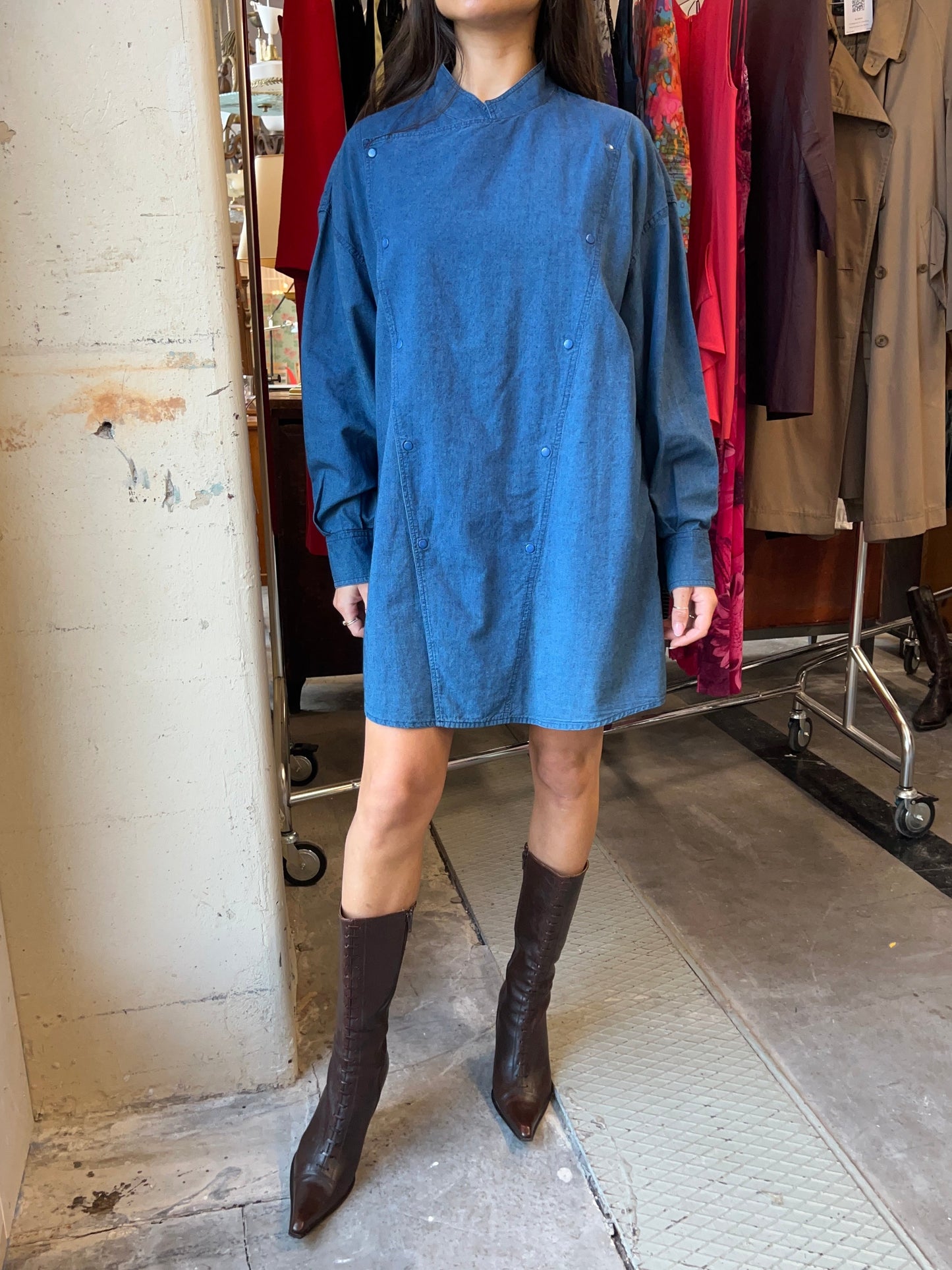 Collared Denim Shirt