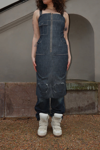 Denim Pinafore Dress