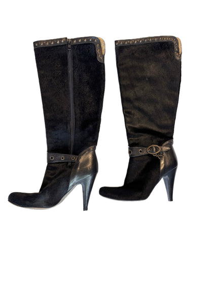 Studded Ponyhair Boots