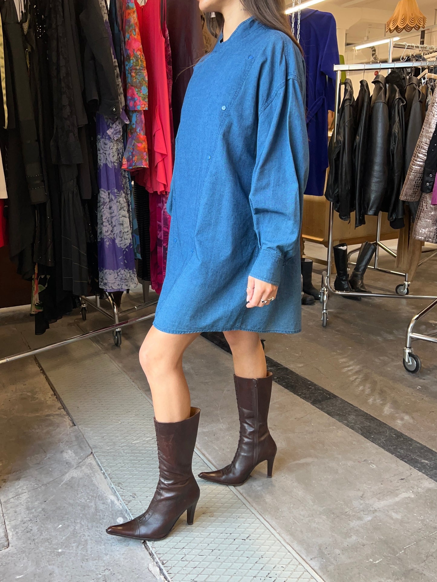 Collared Denim Shirt