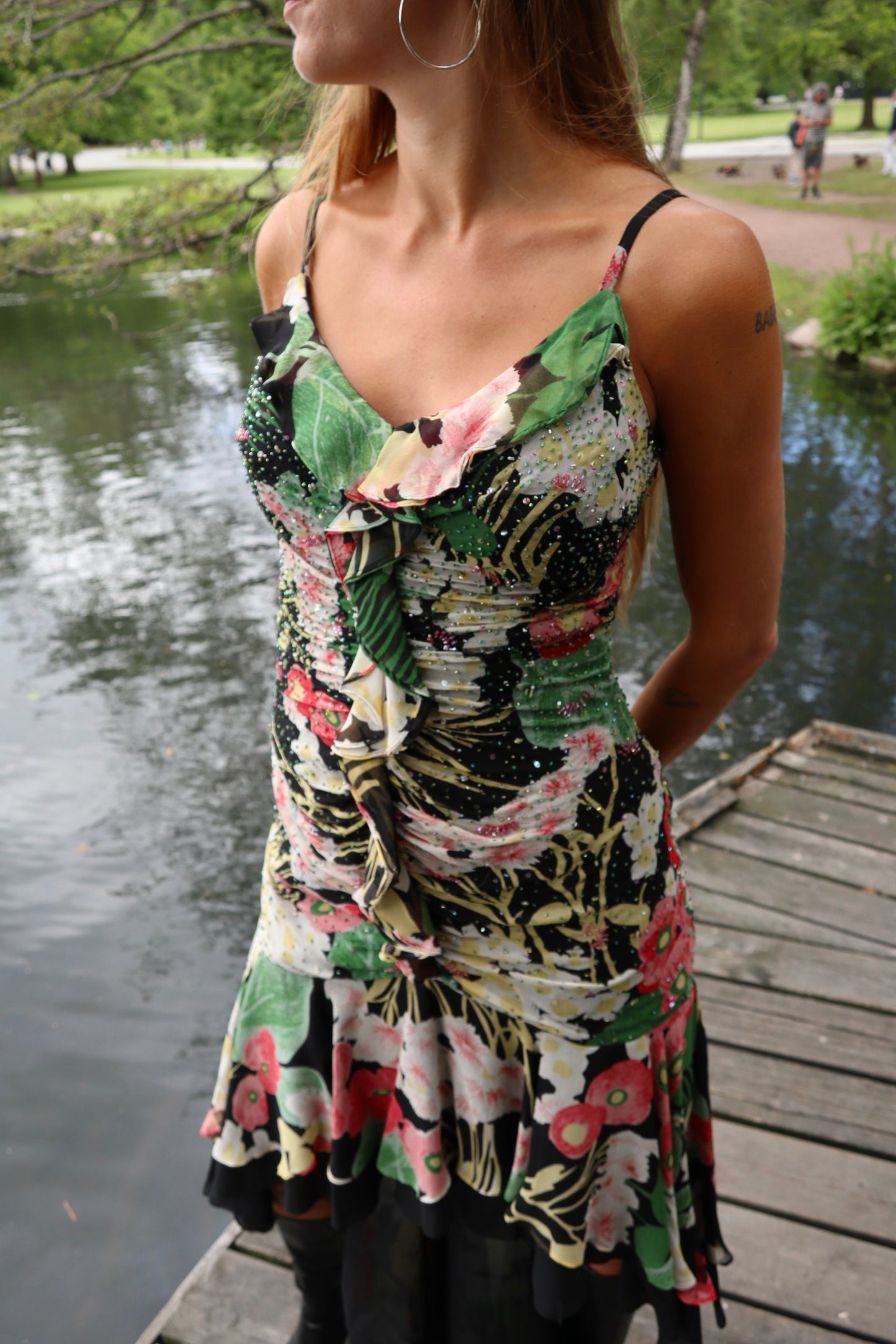 Beaded Vintage Silk Mermaid Dress