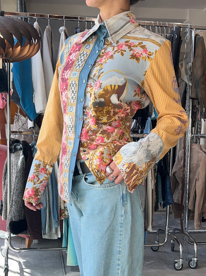 Patchwork Print Shirt