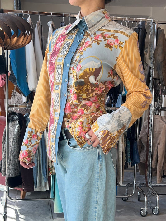 Patchwork Print Shirt